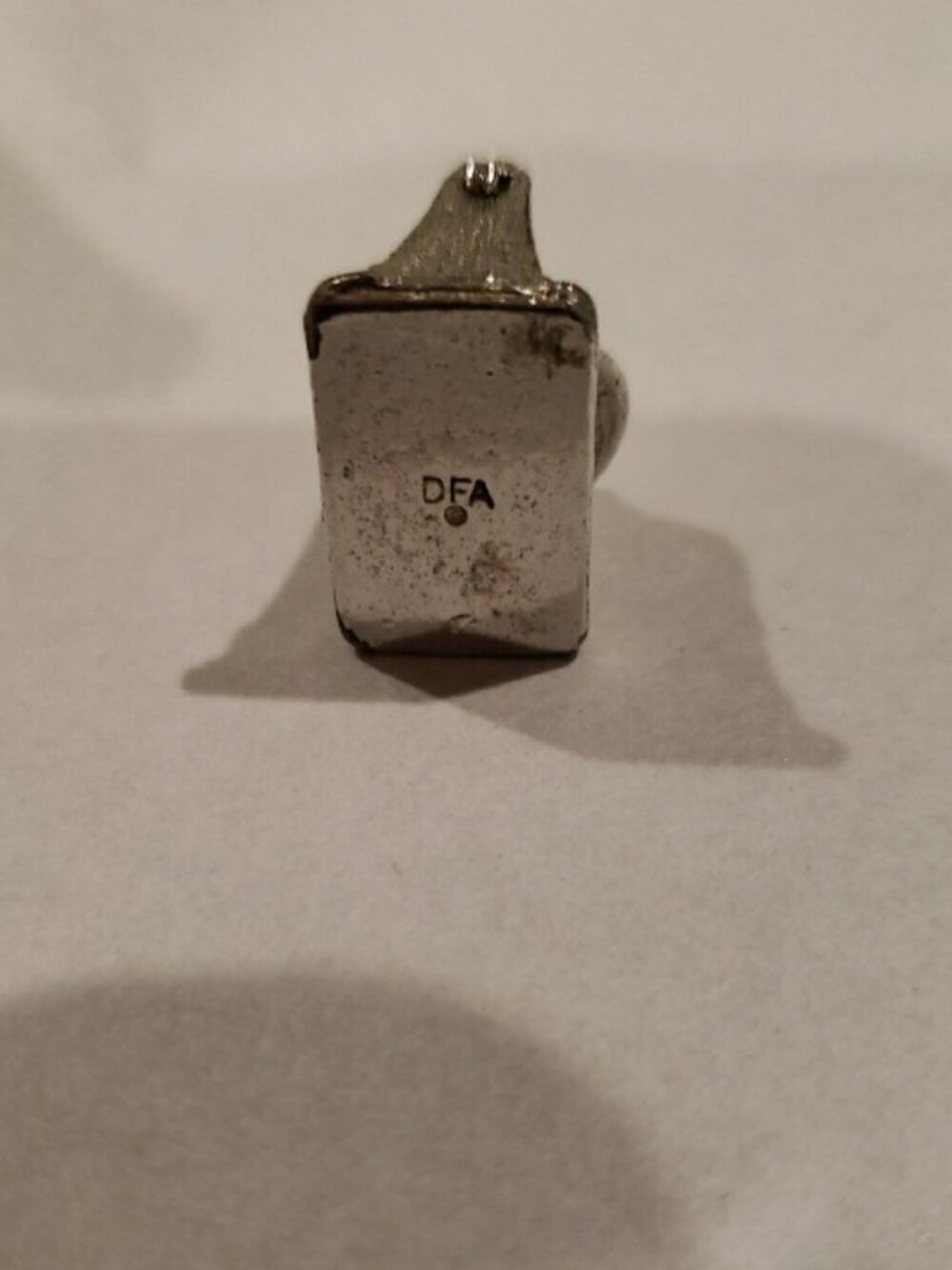 Silver Liberty Bell Charm Pendant - Vintage New - Picture 6 of 6
